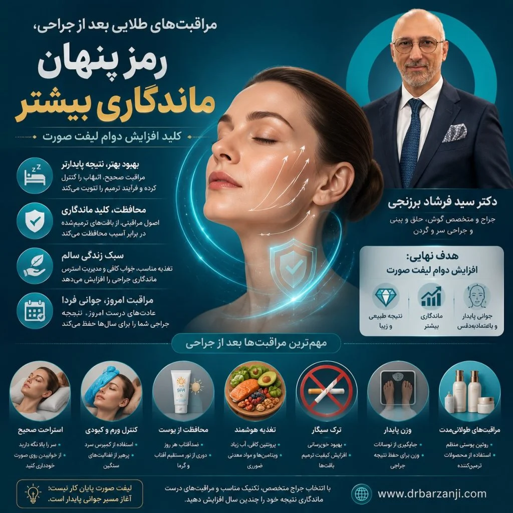 رازهای تخصصی جراحان برای افزایش دوام لیفت صورت