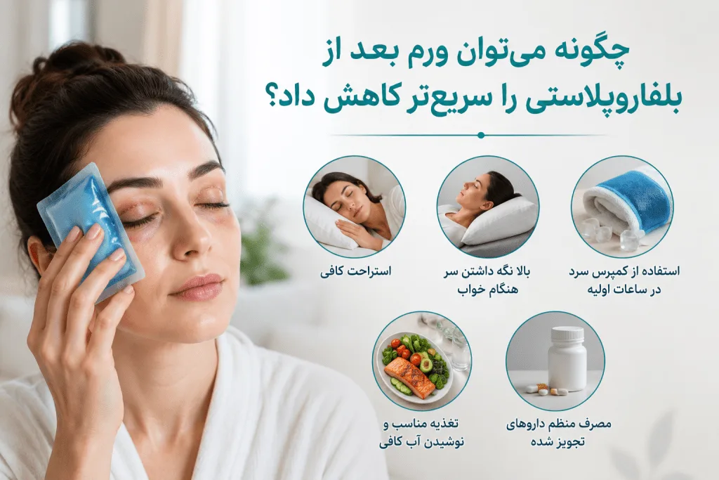 چگونه می‌توان ورم بعد از بلفاروپلاستی را سریع‌تر کاهش داد؟